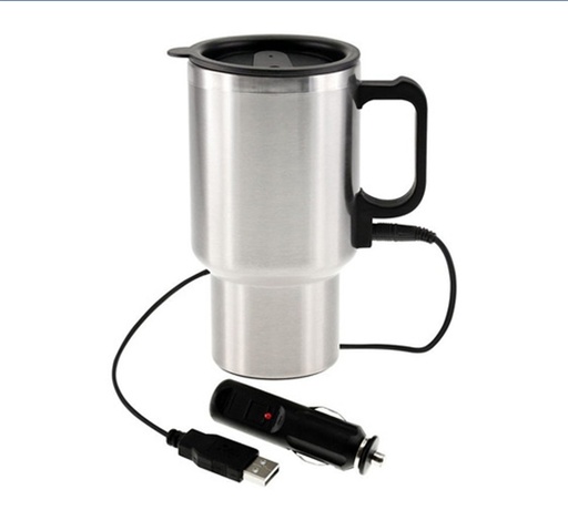 Mug térmico de acero 450 ml con calentador para auto 1