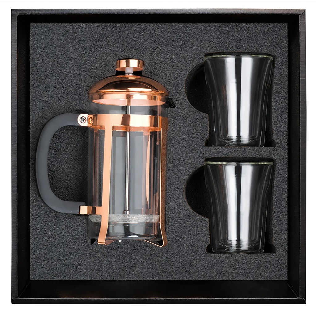 Set de cafetera francesa y 2 vasos de doble pared 1