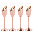 Set de 4 Copas Champagne Encobrizado 2