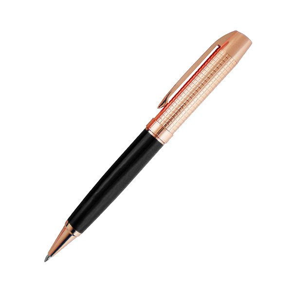 Bolígrafo metálico cobre y negro con estuche 1