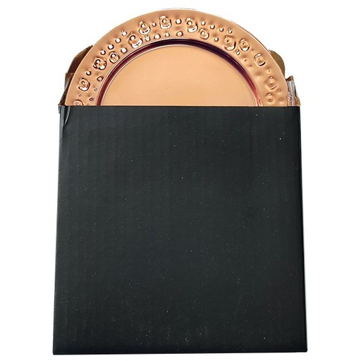 Set de 2 posavasos de acero acabado cobre martillado 1