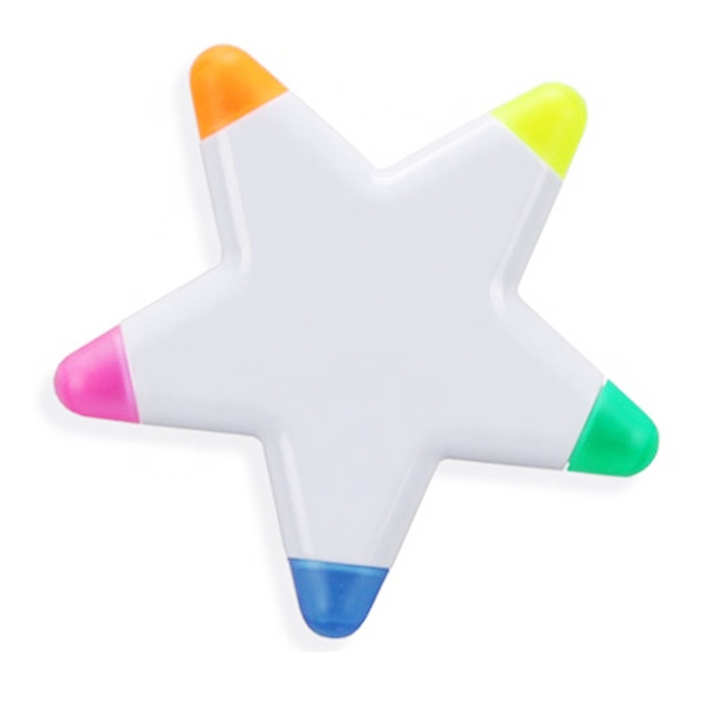 Destacador con forma de estrella 5 colores 1