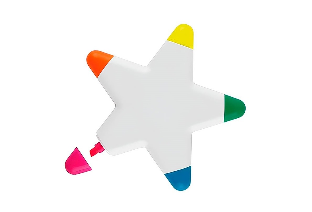 Destacador con forma de estrella 5 colores 2