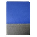 Libreta de cuerina bicolor 14,5 × 21 cm 2