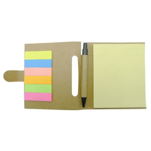 Set de notas adhesivas con tapa de cartón y 150 banderitas 2