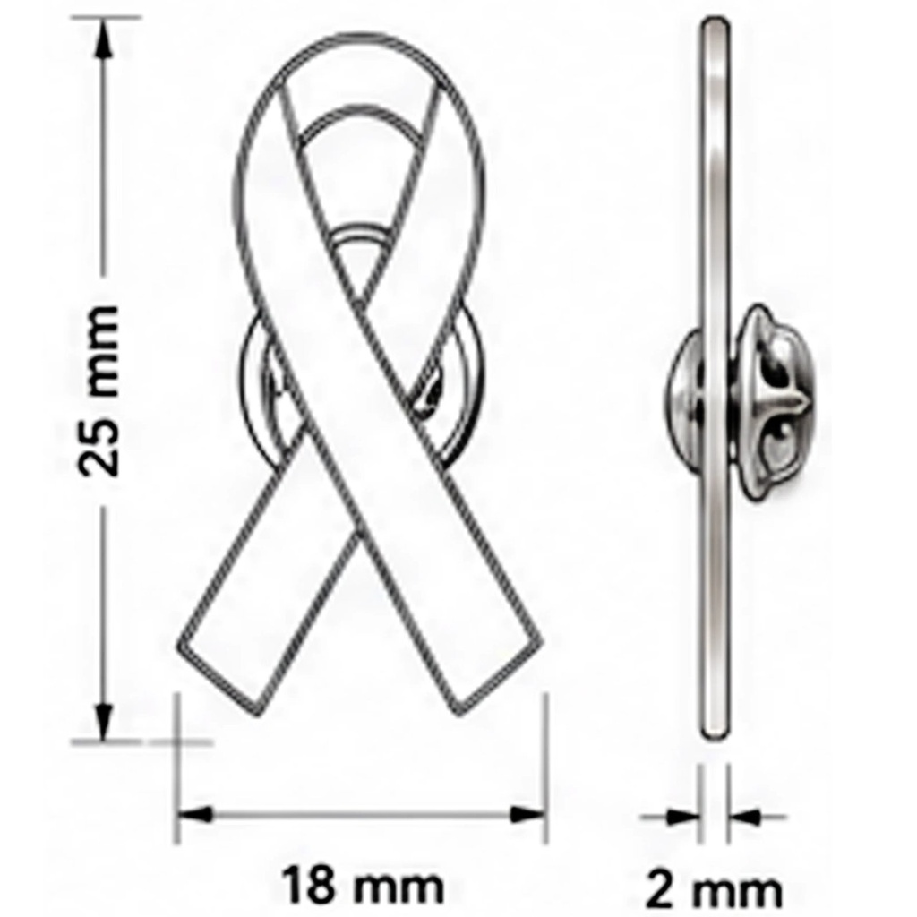 Pin metálico de lazo de concientización 1