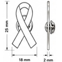 Pin metálico de lazo de concientización 1