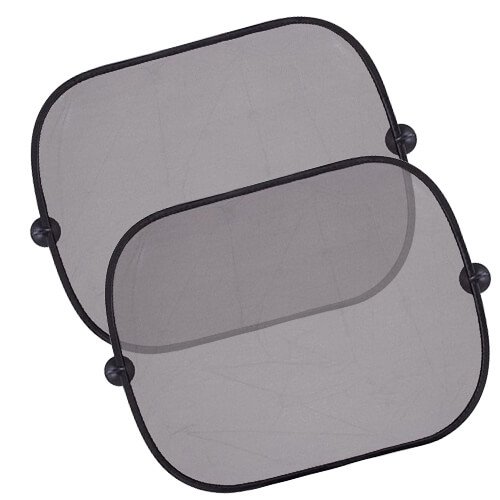 Set de 2 parasoles negros para ventanilla de auto 1