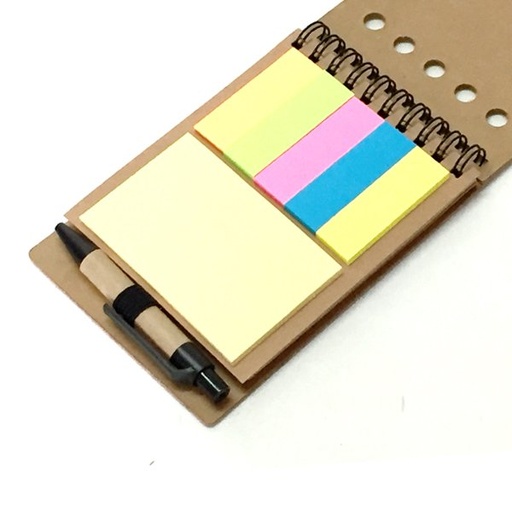 Memo set de corcho con hojas kraft 9 × 13 cm 1