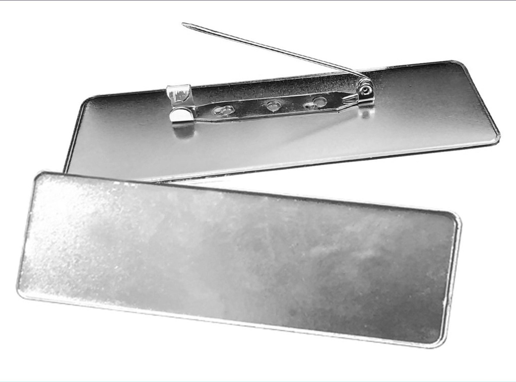 Piocha rectangular plateada con gancho 2,5 × 7,5 cm 1
