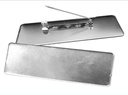 Piocha rectangular plateada con gancho 2,5 × 7,5 cm 1