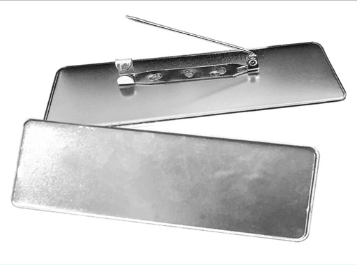 Piocha rectangular plateada con gancho 2,5 × 7,5 cm 1