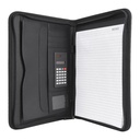 Carpeta de cuerina con calculadora y block A4 1
