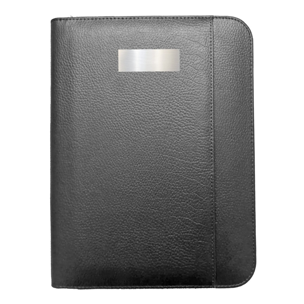 Carpeta de cuerina con calculadora y block A4 2
