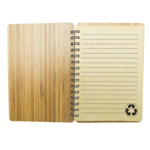 Libreta con tapa de bambú 15 × 22 cm 1