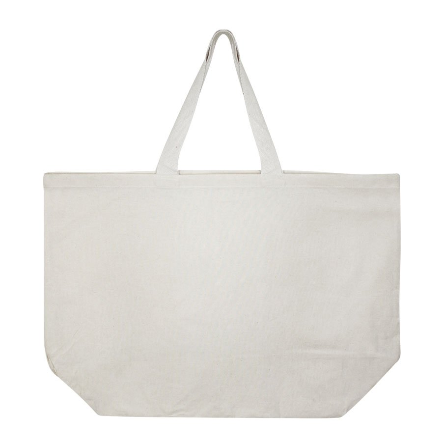 Bolsa grande de algodón natural 60 × 40 × 19 cm de 150 g/m² 3