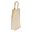 Bolsa de canvas para 2 botellas de vino 20 × 35 × 10 cm 1
