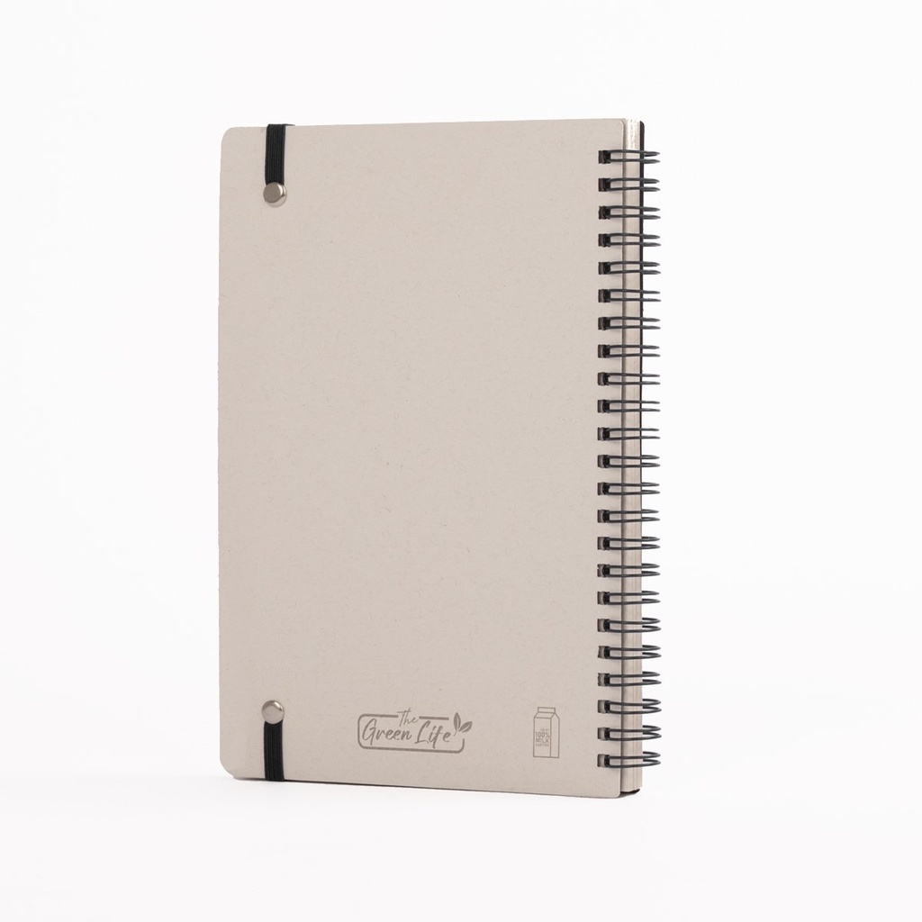 Cuaderno A5 de cartón lácteo reciclado 14,7 × 21 × 1,6 cm 3