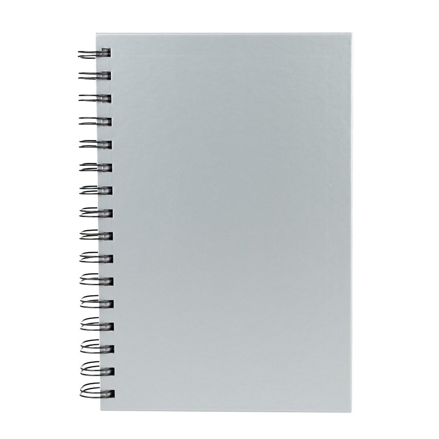 Cuaderno cuadriculado de tapa dura plateada 14 × 21 × 1,7 cm 1