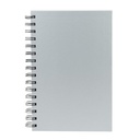 Cuaderno cuadriculado de tapa dura plateada 14 × 21 × 1,7 cm 1