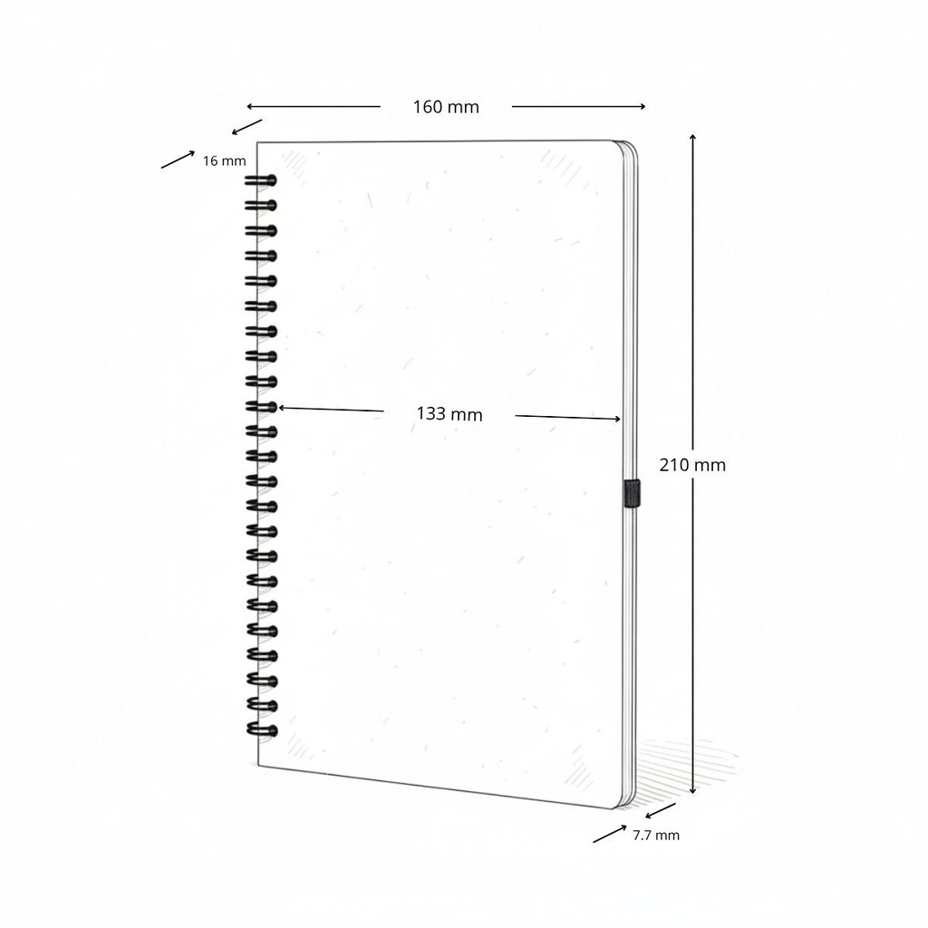 Cuaderno A5 de papel piedra 16 × 21 × 1,6 cm 1