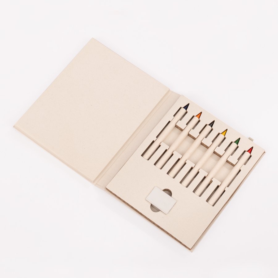 Set de libreta de cartón lácteo 12,6 × 15,6 × 1,7 cm 1
