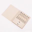 Set de libreta de cartón lácteo 12,6 × 15,6 × 1,7 cm 1