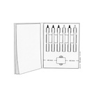Set de libreta de cartón lácteo 12,6 × 15,6 × 1,7 cm 2