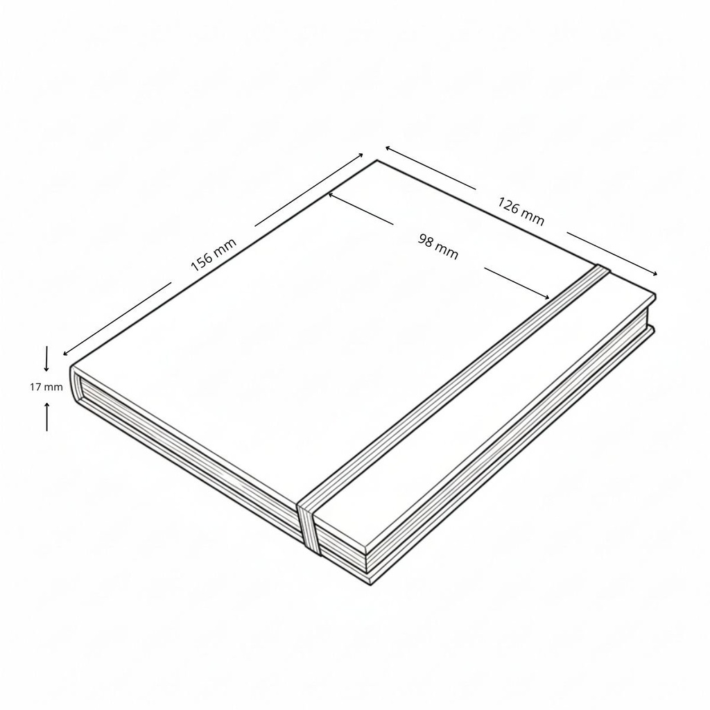 Set de libreta de cartón lácteo 12,6 × 15,6 × 1,7 cm 3