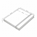 Set de libreta de cartón lácteo 12,6 × 15,6 × 1,7 cm 3