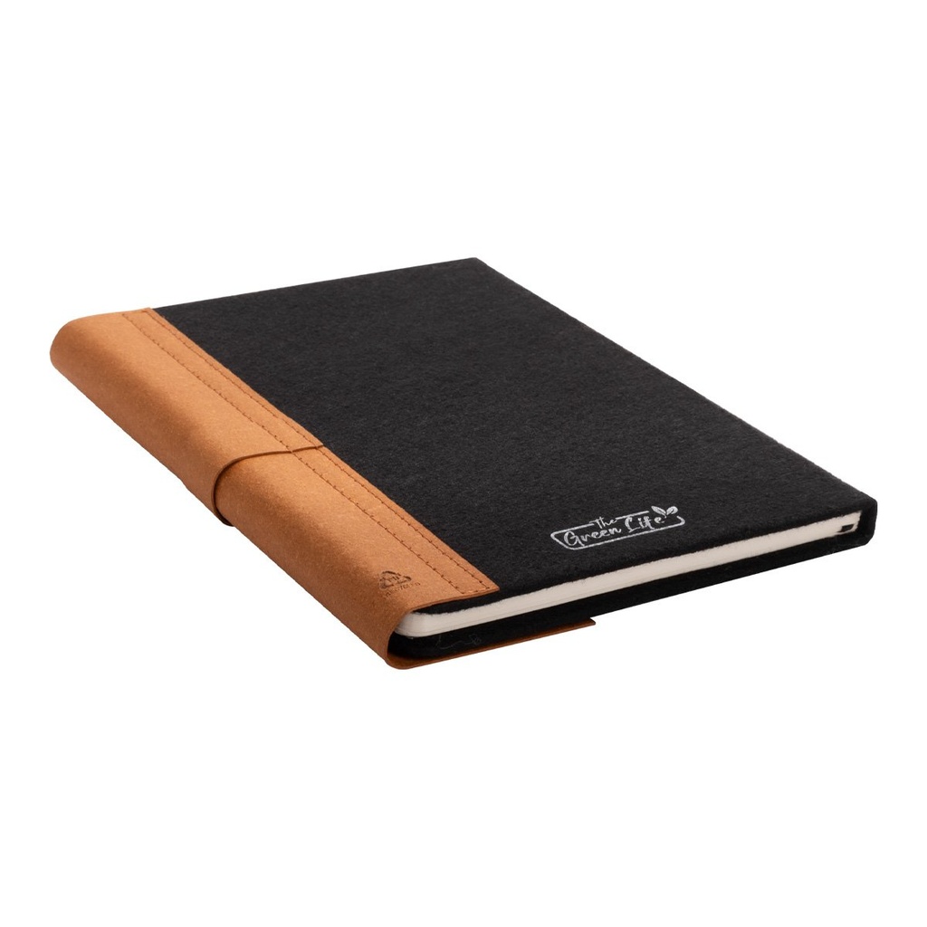 Cuaderno A5 de cuerina reciclada 15,4 × 21,2 × 1,5 cm 1