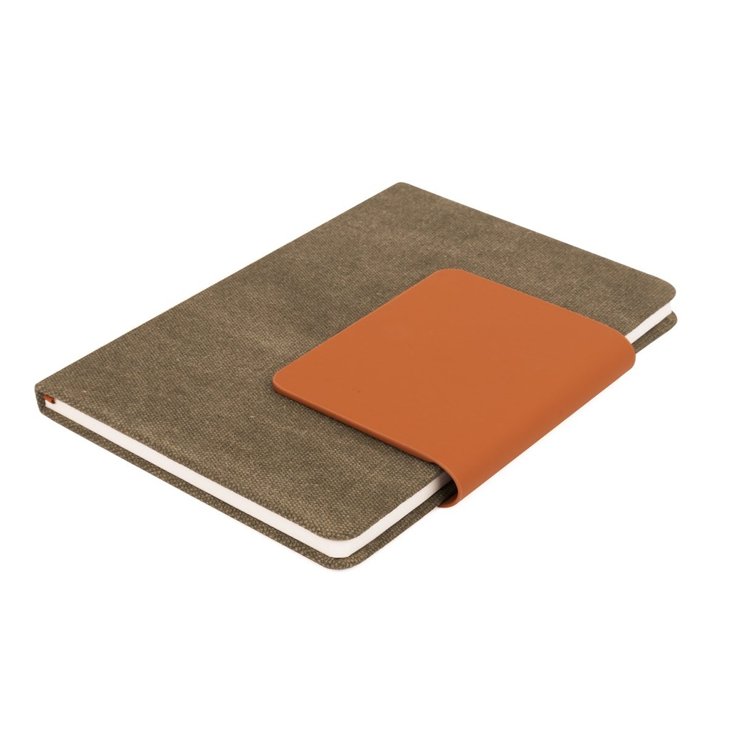 Cuaderno A5 de canvas reciclado 14,6 × 21,2 × 1,2 cm 2