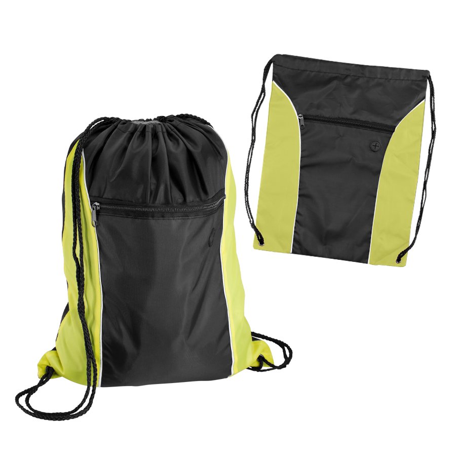 Mochila morral de poliéster 210D con cordón 34 × 44 cm 1