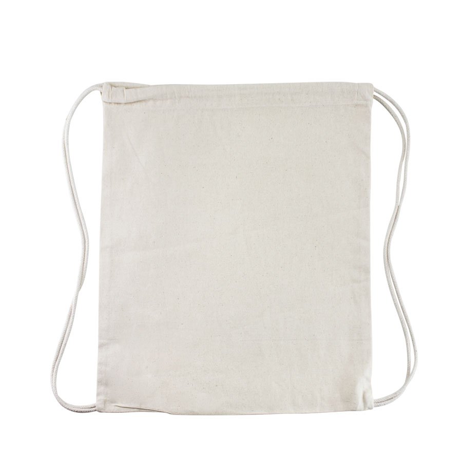 Mochila morral de algodón natural 38 × 41 cm de 120 g/m² 1