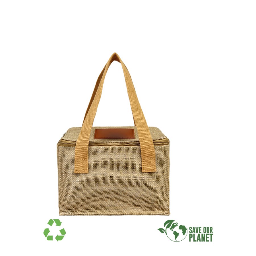 Cooler bag de yute 4 L 20 × 15,5 × 14 cm 2