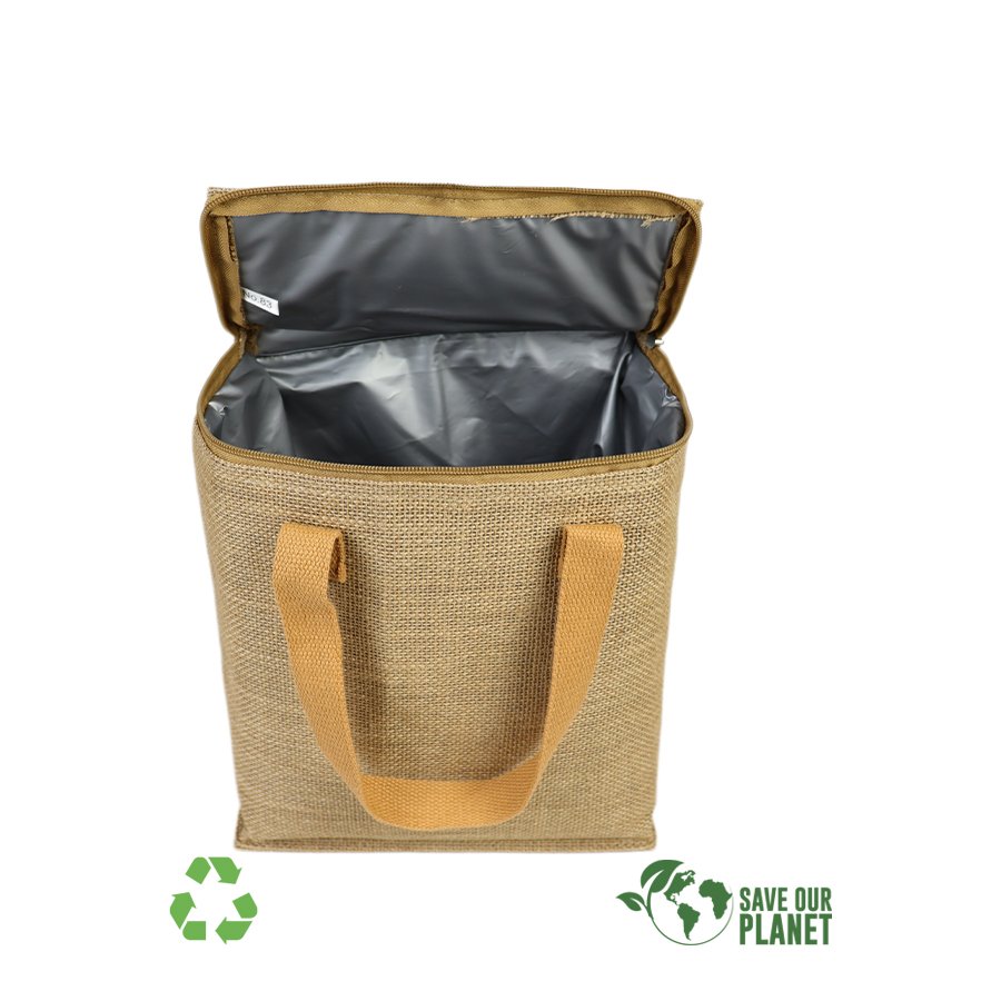 Cooler bag de yute 10 L 24 × 30 × 14 cm 3