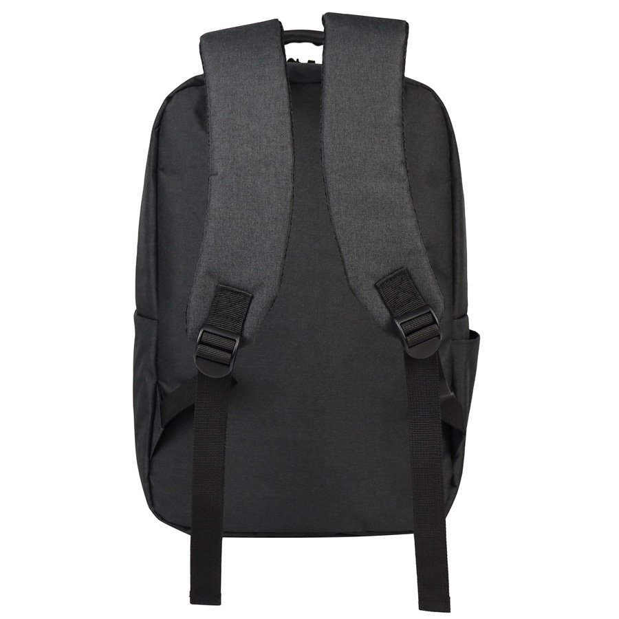Mochila porta notebook denim y cuerina 14 L 30 × 43 × 11 cm 3