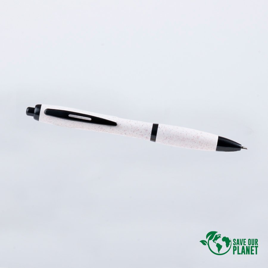 Bolígrafo de fibra de trigo con tinta azul 13,8 × Ø 1,3 cm 1
