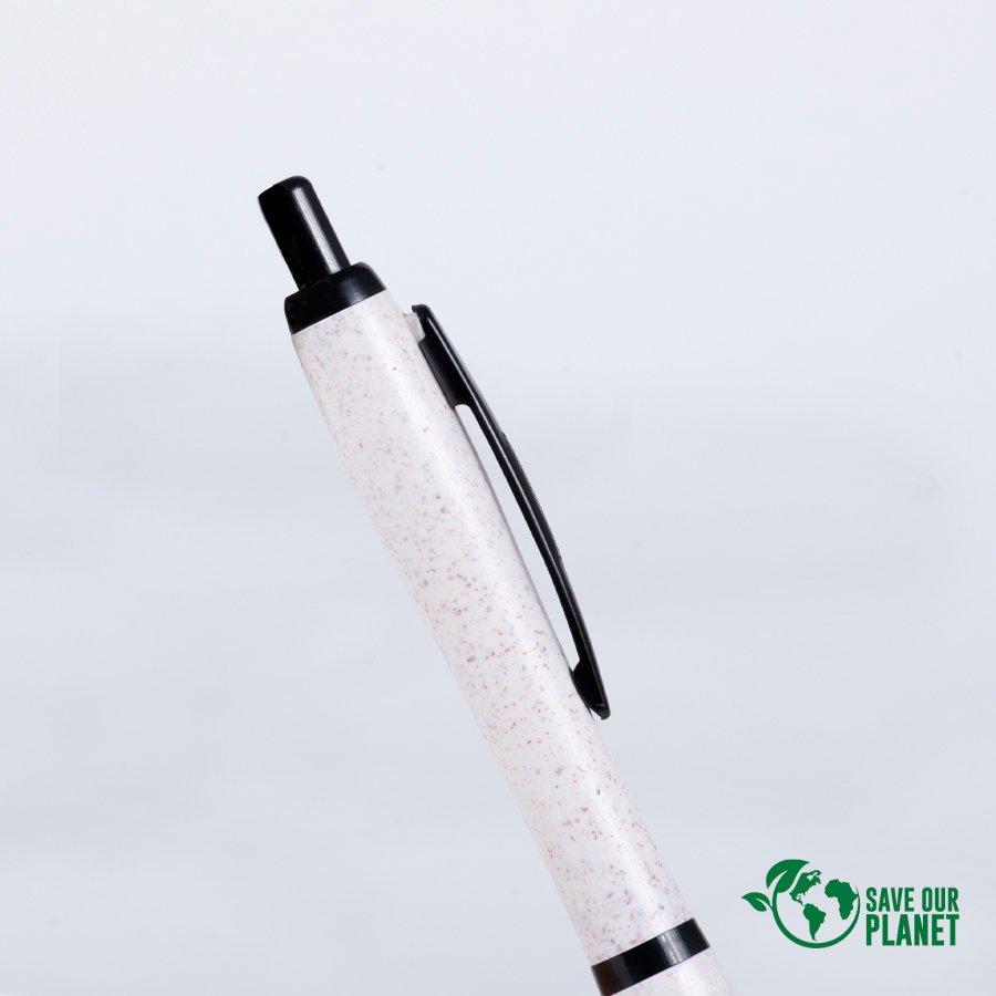 Bolígrafo de fibra de trigo con tinta azul 13,8 × Ø 1,3 cm 3