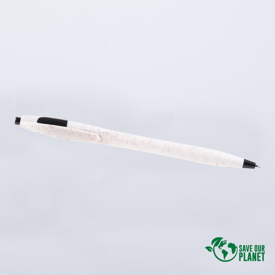Bolígrafo de fibra de trigo con tinta azul 14,5 × Ø 1,1 cm 1