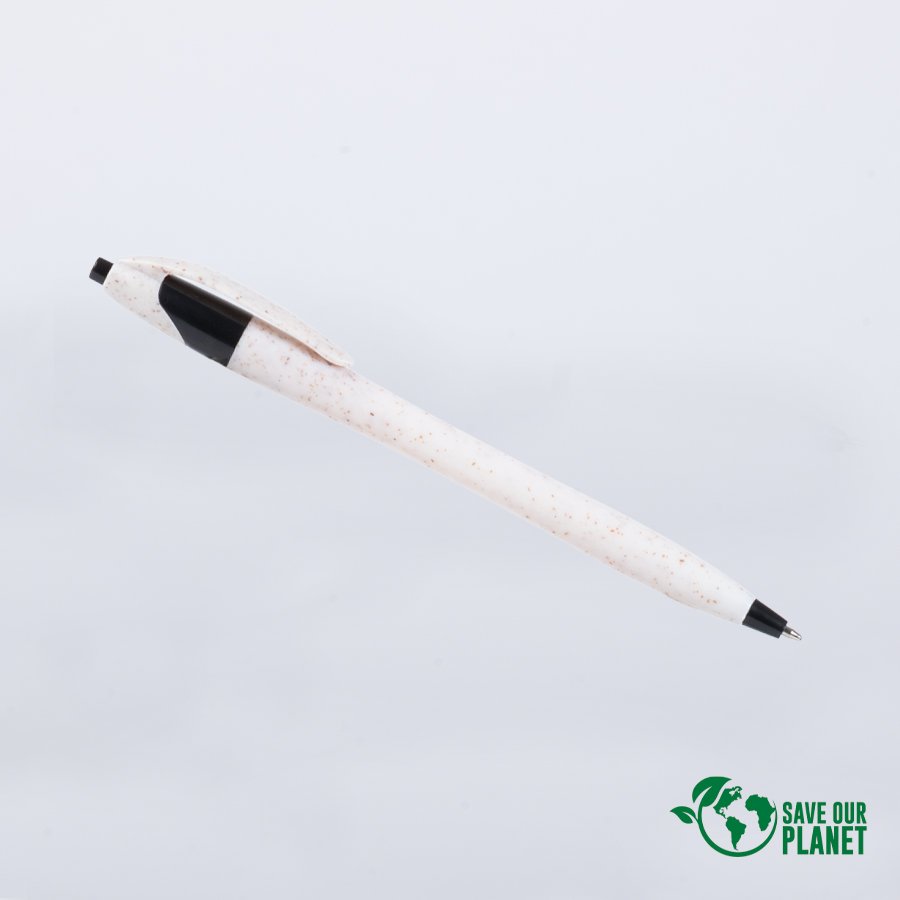 Bolígrafo de fibra de trigo con tinta azul 14,5 × Ø 1,1 cm 2
