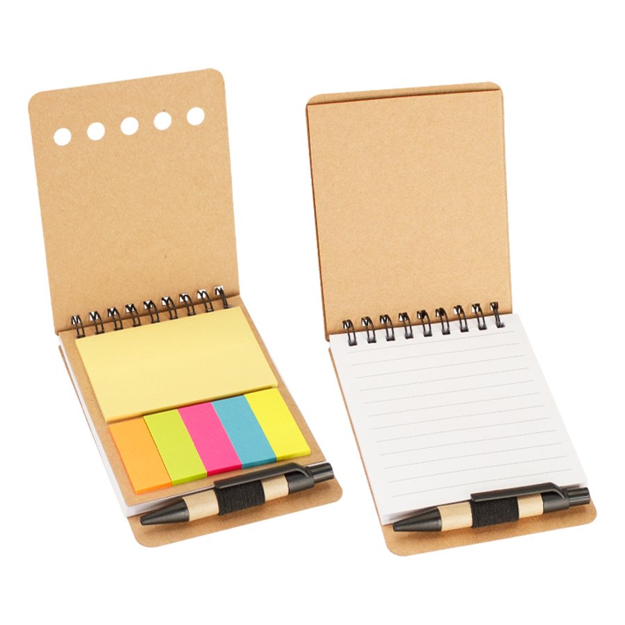 Set de notas ecológico con bolígrafo 8,7 × 12,5 × 0,5 cm 1