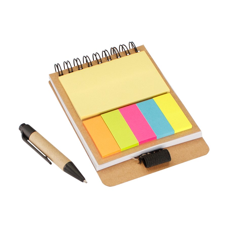 Set de notas ecológico con bolígrafo 8,7 × 12,5 × 0,5 cm 2