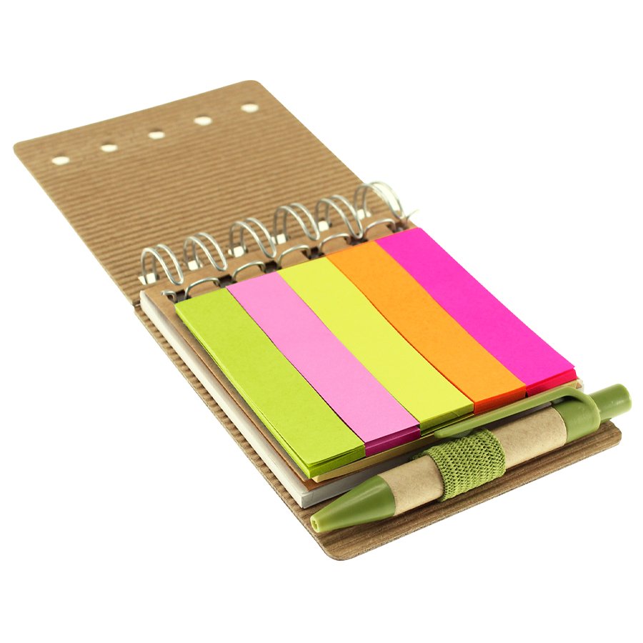 Set de notas ecológico con bolígrafo 8 × 10,5 × 1,5 cm 1