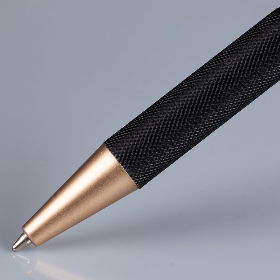 Bolígrafo de aluminio negro y encobrizado 14 × Ø 1 cm 2