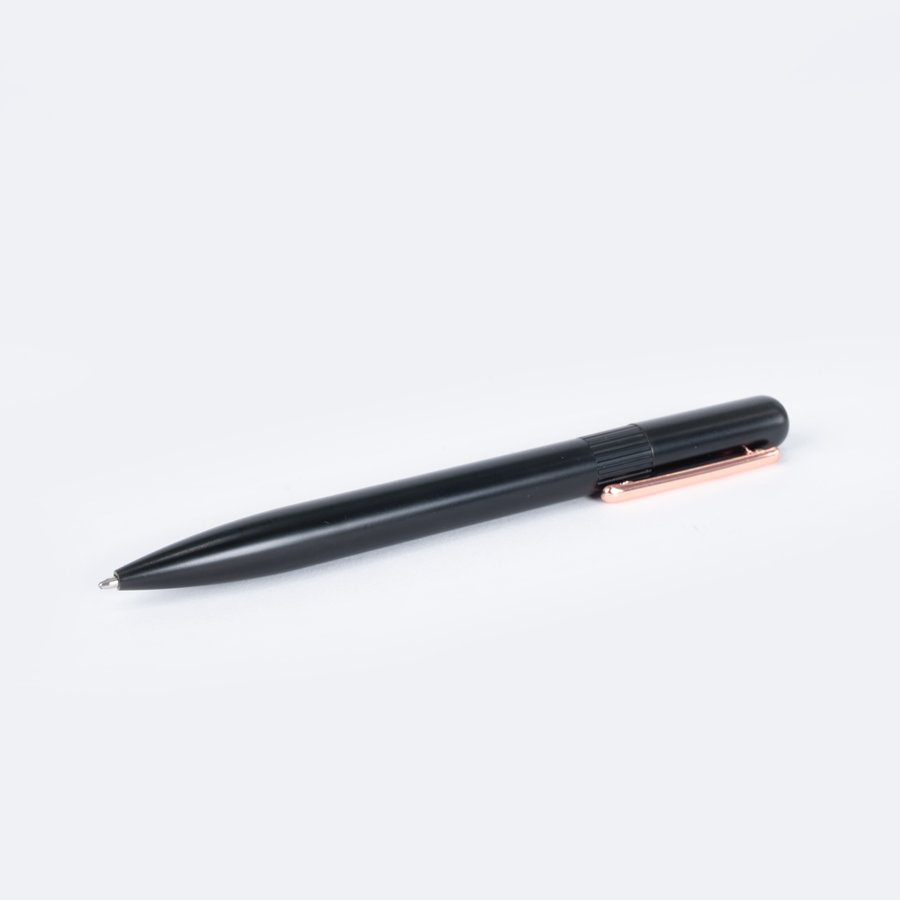 Bolígrafo acero y aluminio con clip encobrizado 14 cm 3