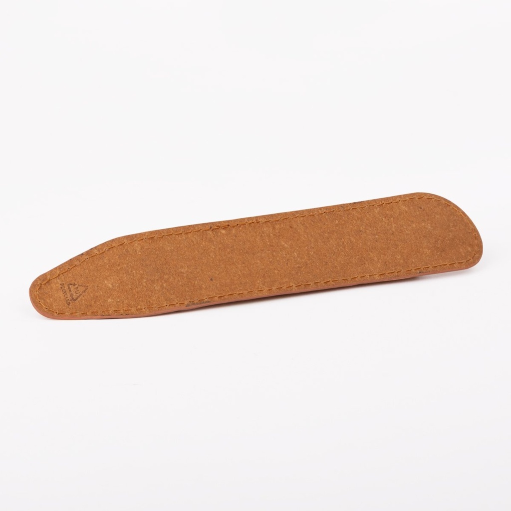 Bolígrafo de acero y cuero reciclado 14,1 × 1,3 cm 2