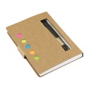 Set de notas ecológico con bolígrafo 7,8 × 10,5 × 1,1 cm 2