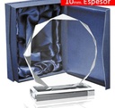 Galvano de cristal octogonal de 10 mm 21,5 × 20 cm 3