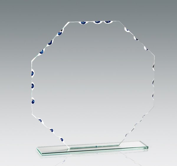 Galvano de cristal octogonal 18,5 × 18 cm 1